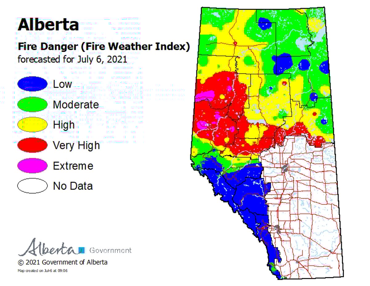 July 6 wildfire danger