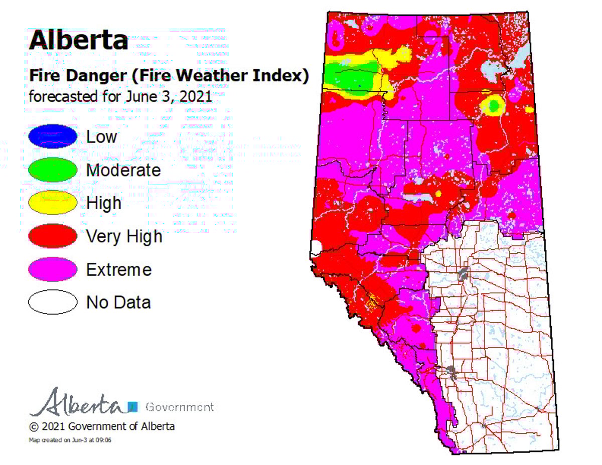Forecasted Fire Danger - June 3