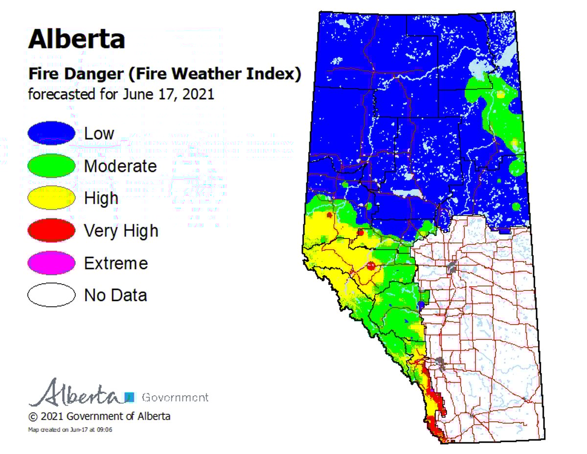 wildfire danger June 17