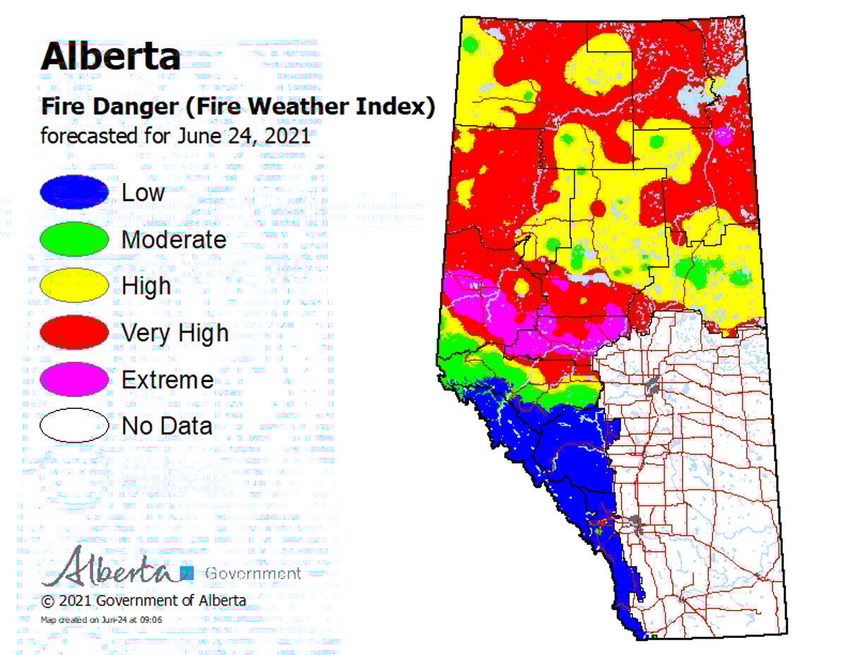 wildfire danger June 24