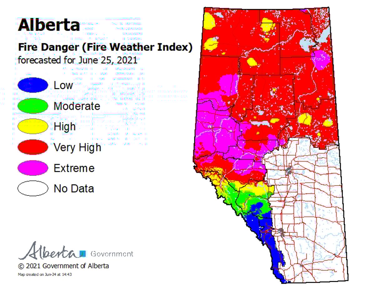 wildfire danger June 25