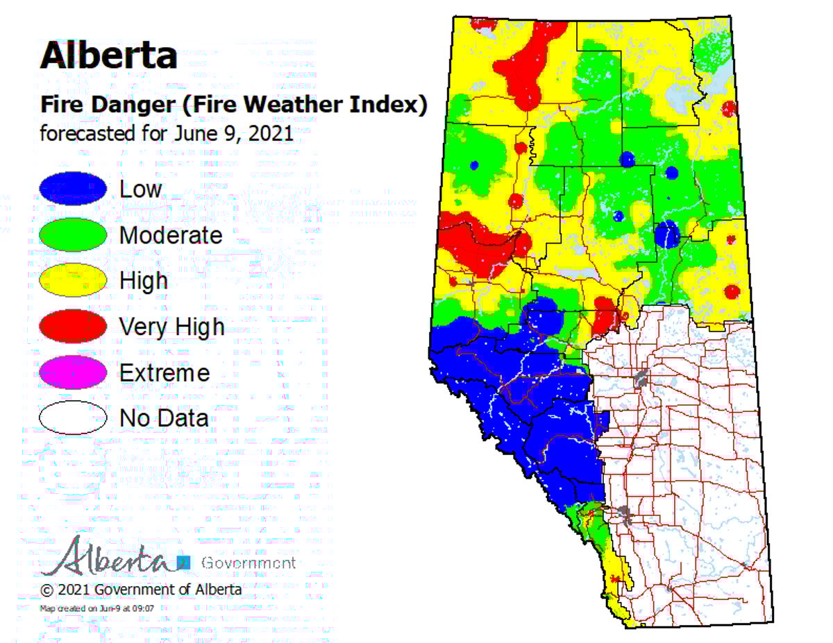 wildfire danger june 9th