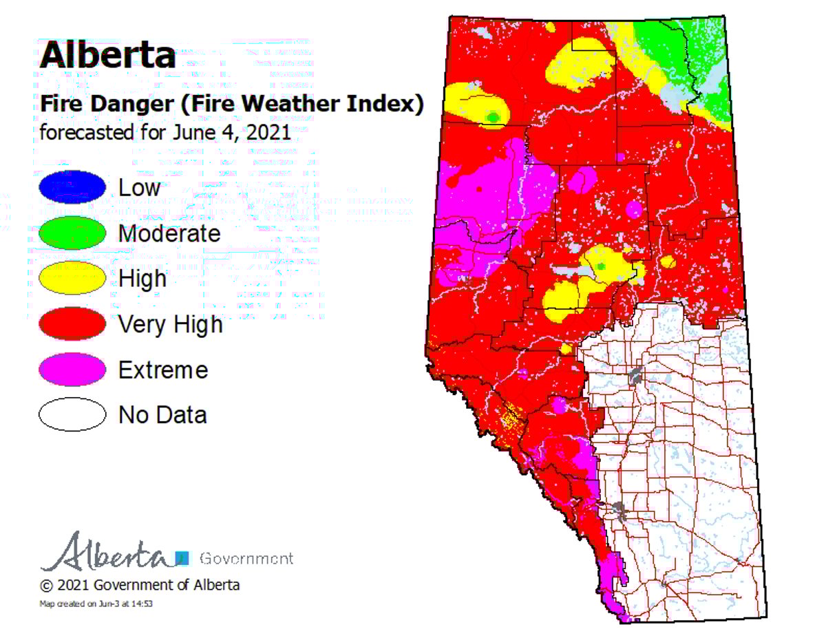 Wildfire danger June 4th