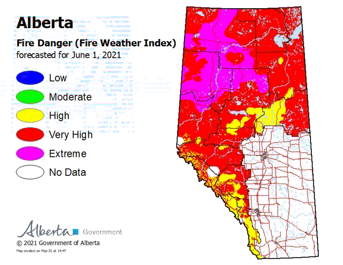 june 1st 2021 wildfire danger